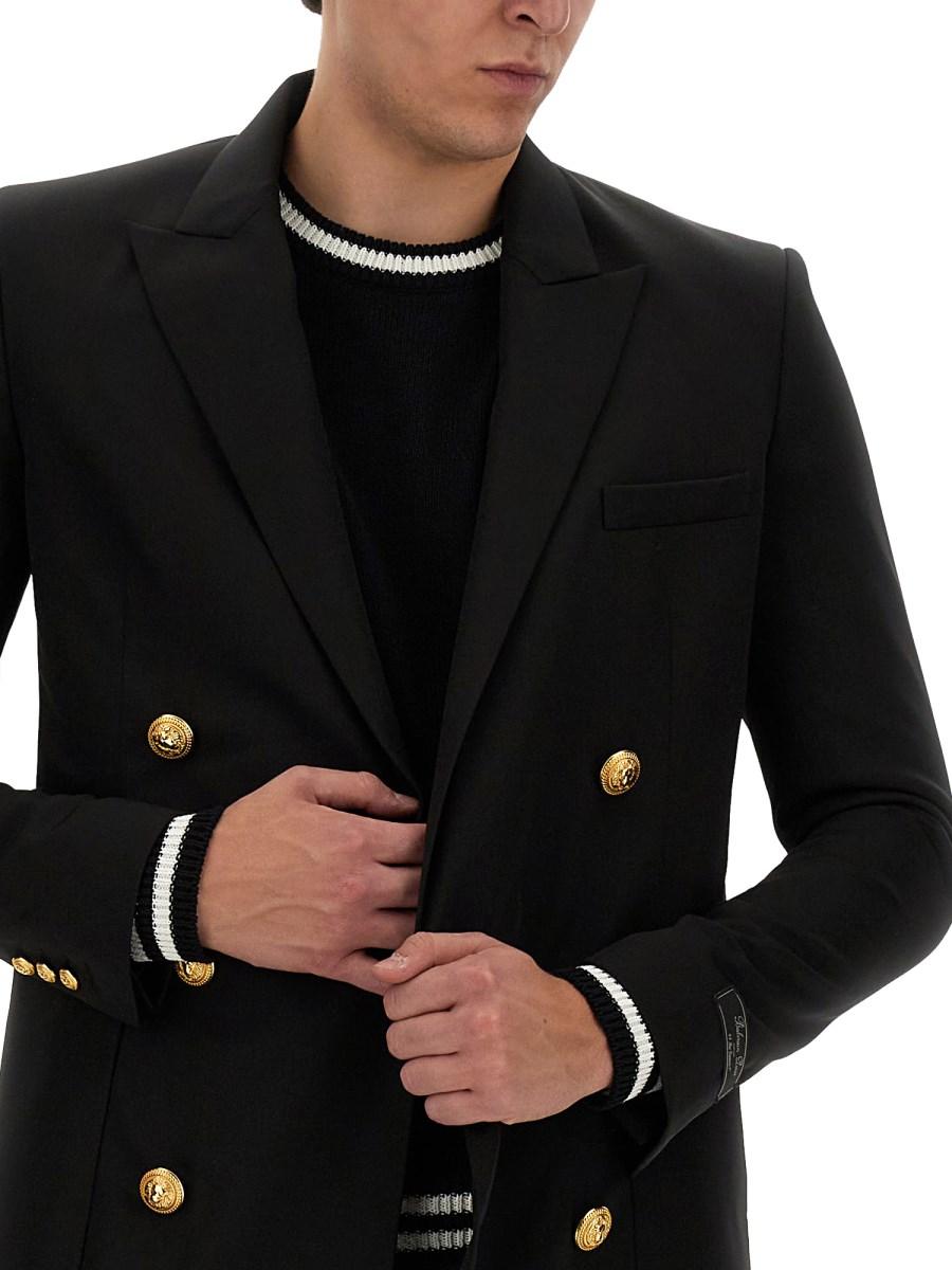 BALMAIN GIACCA IN LANA TECNICA