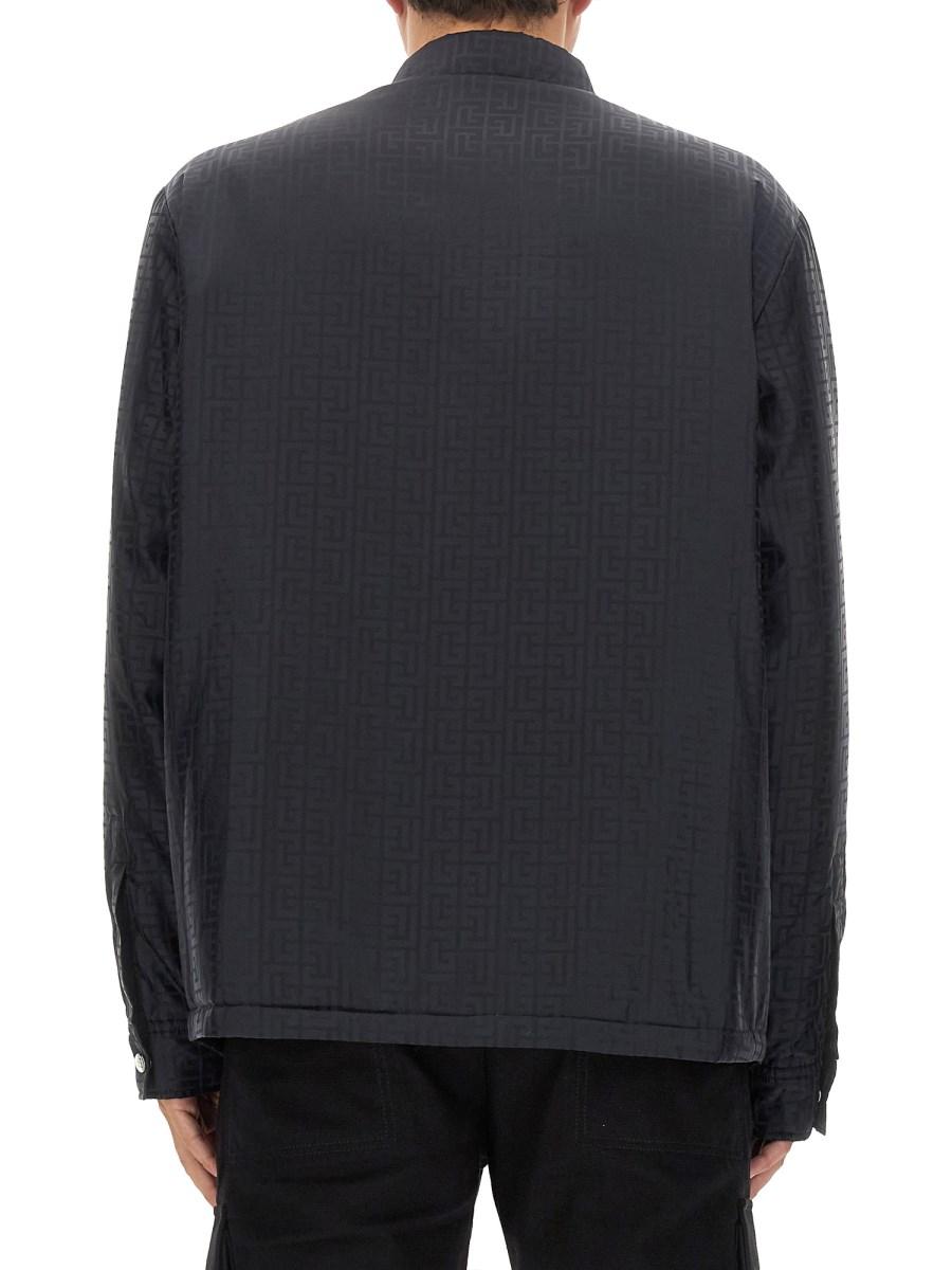 BALMAIN GIACCA IN NYLON CON LOGO