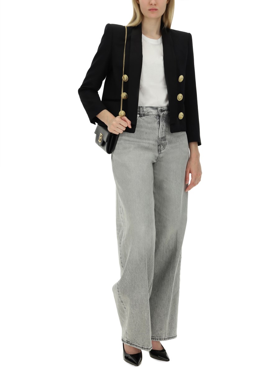 BALMAIN GIACCA SEI BOTTONI IN LANA