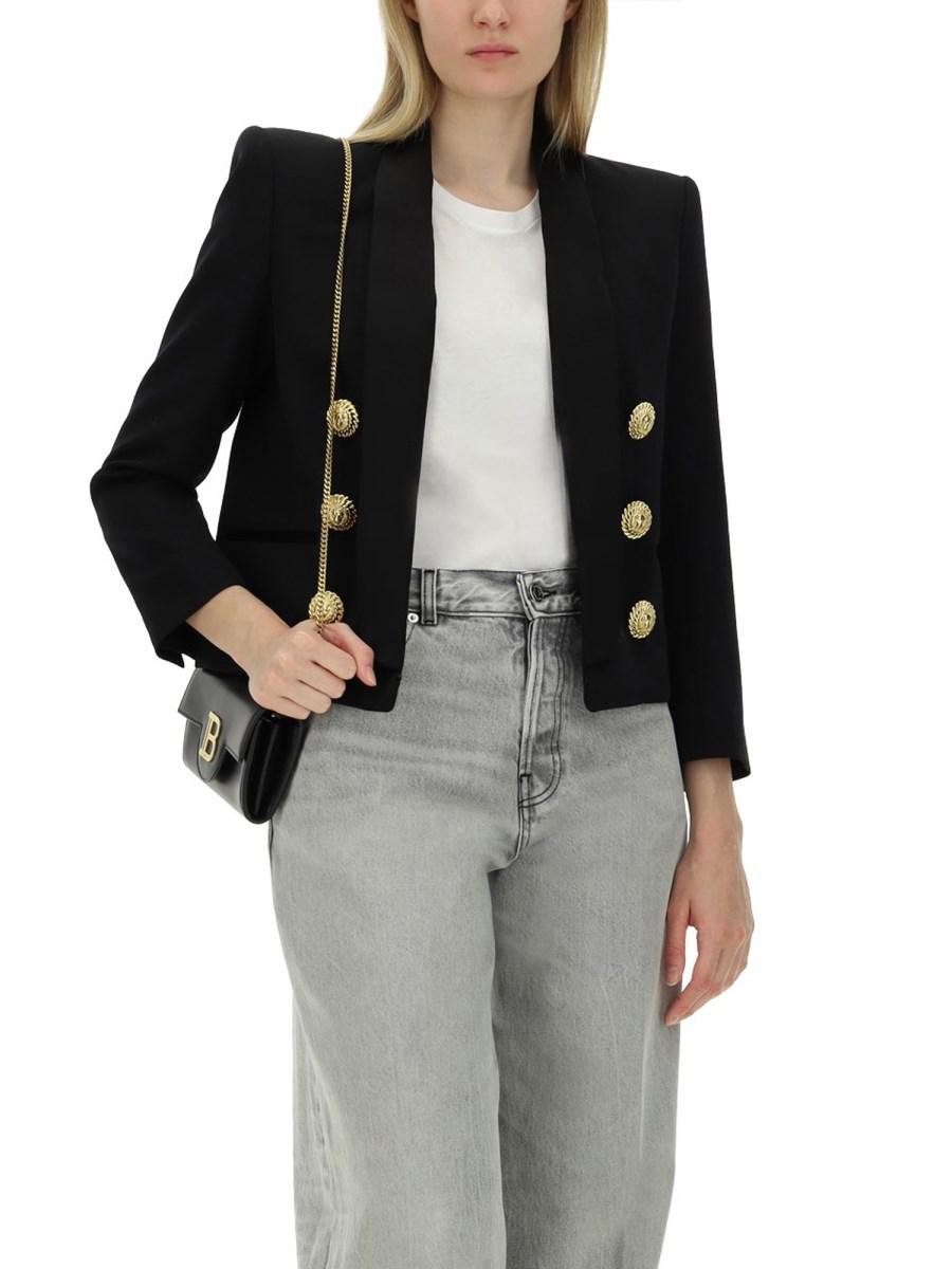 BALMAIN GIACCA SEI BOTTONI IN LANA