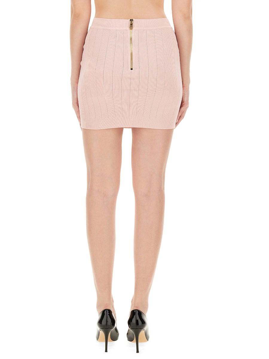BALMAIN GONNA MINI IN MAGLIA DI VISCOSA