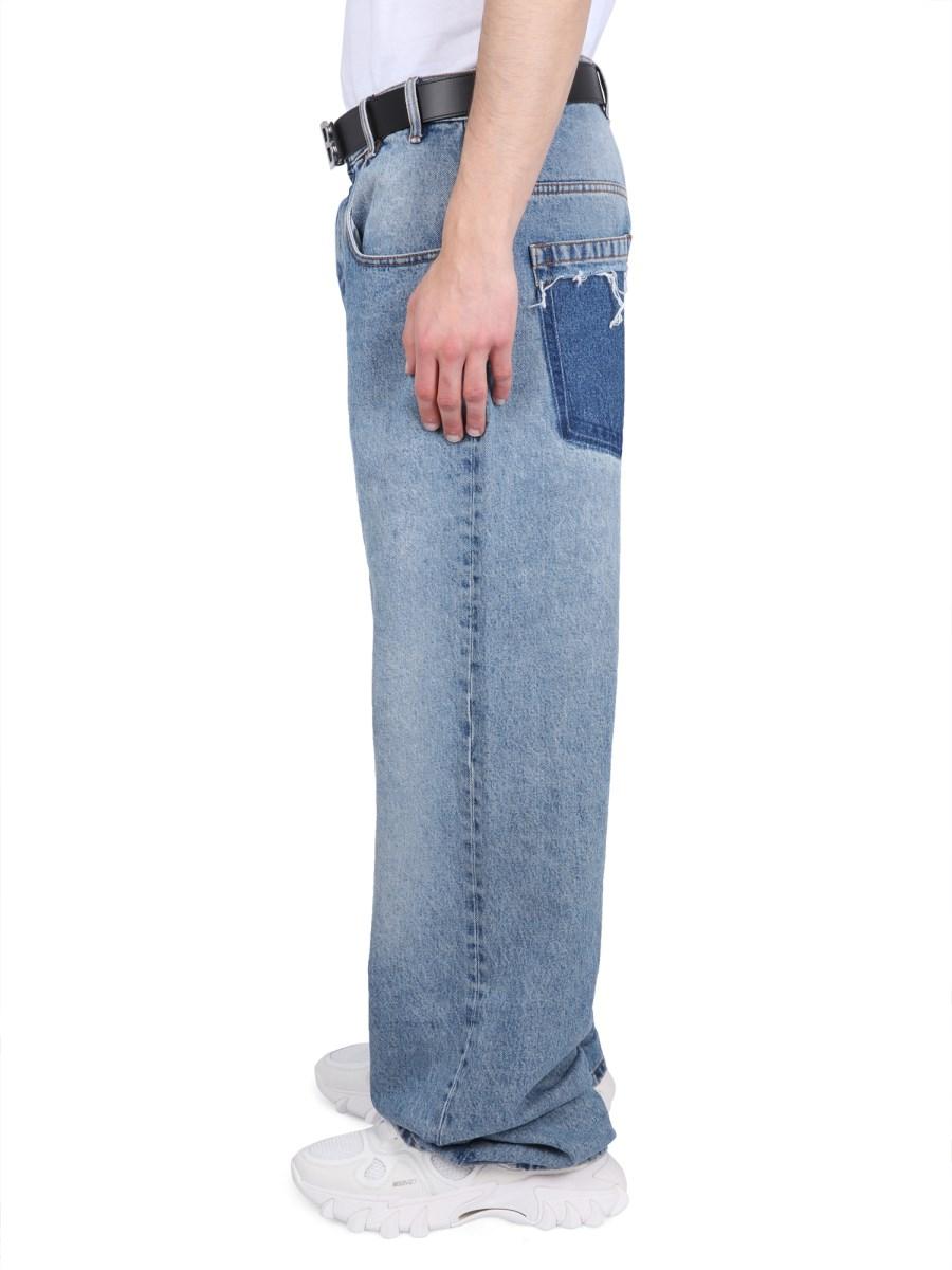 BALMAIN JEANS LOOSE FIT IN DENIM DI COTONE