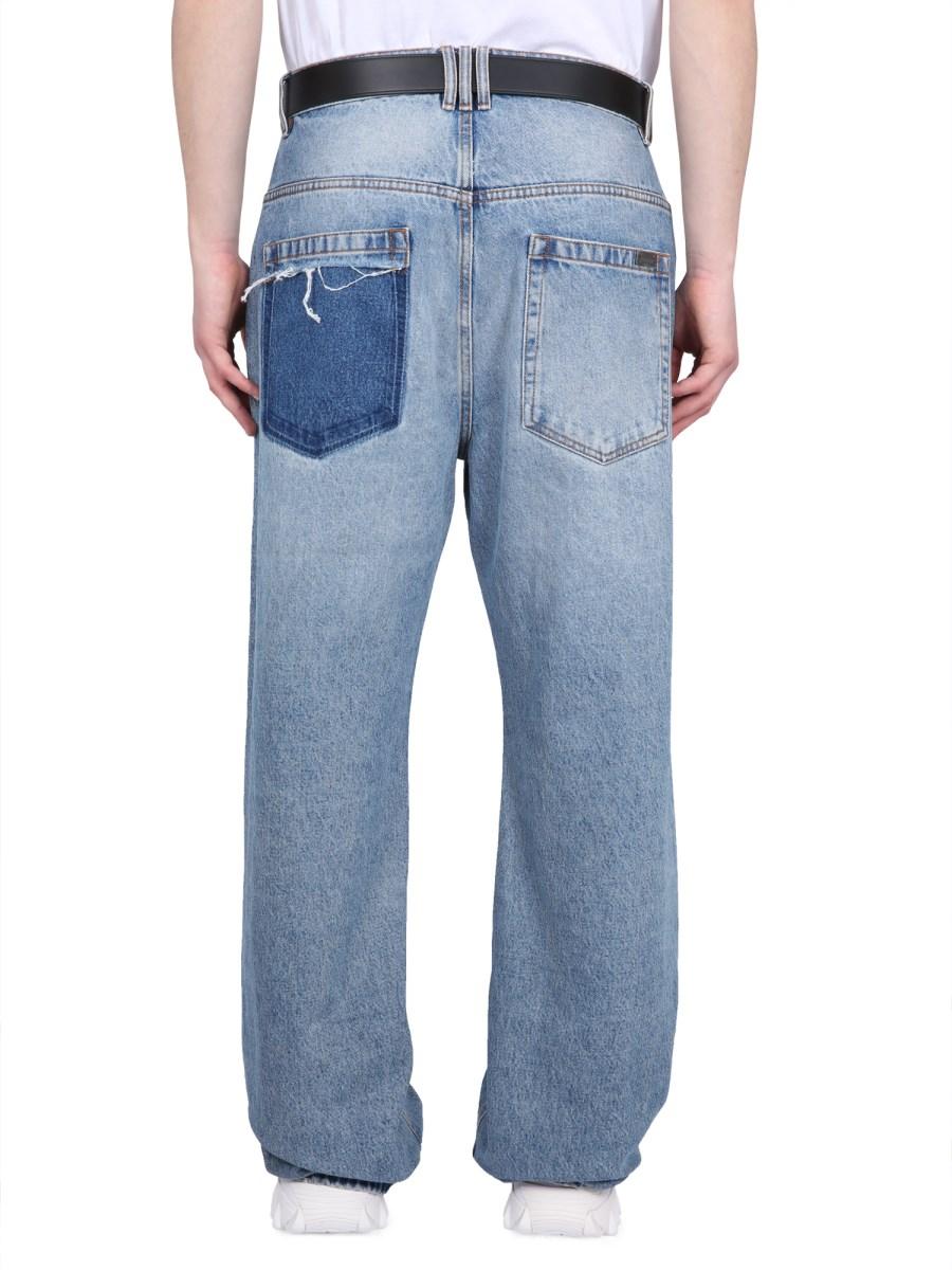 BALMAIN JEANS LOOSE FIT IN DENIM DI COTONE
