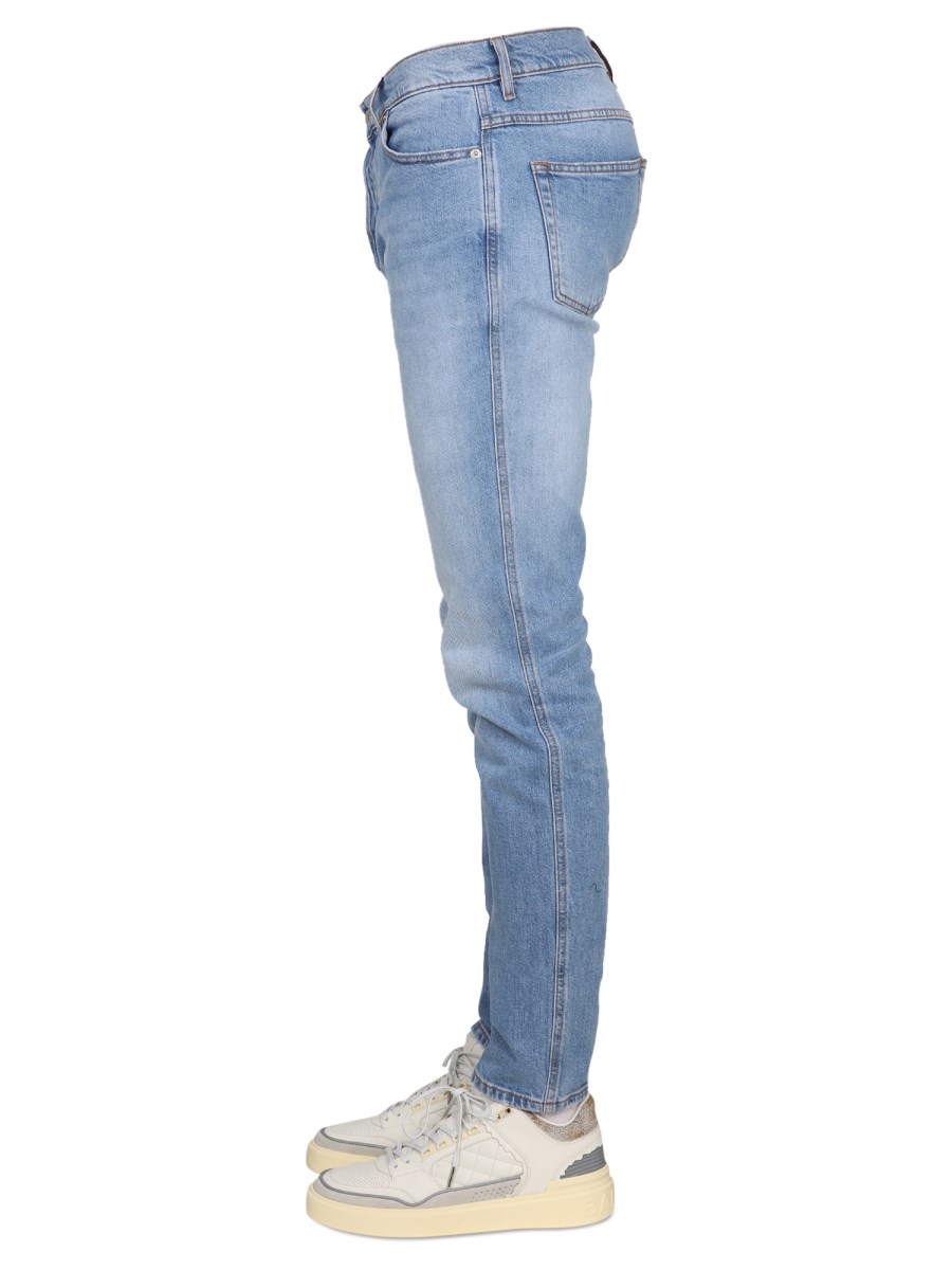 BALMAIN JEANS SLIM FIT IN DENIM DI COTONE