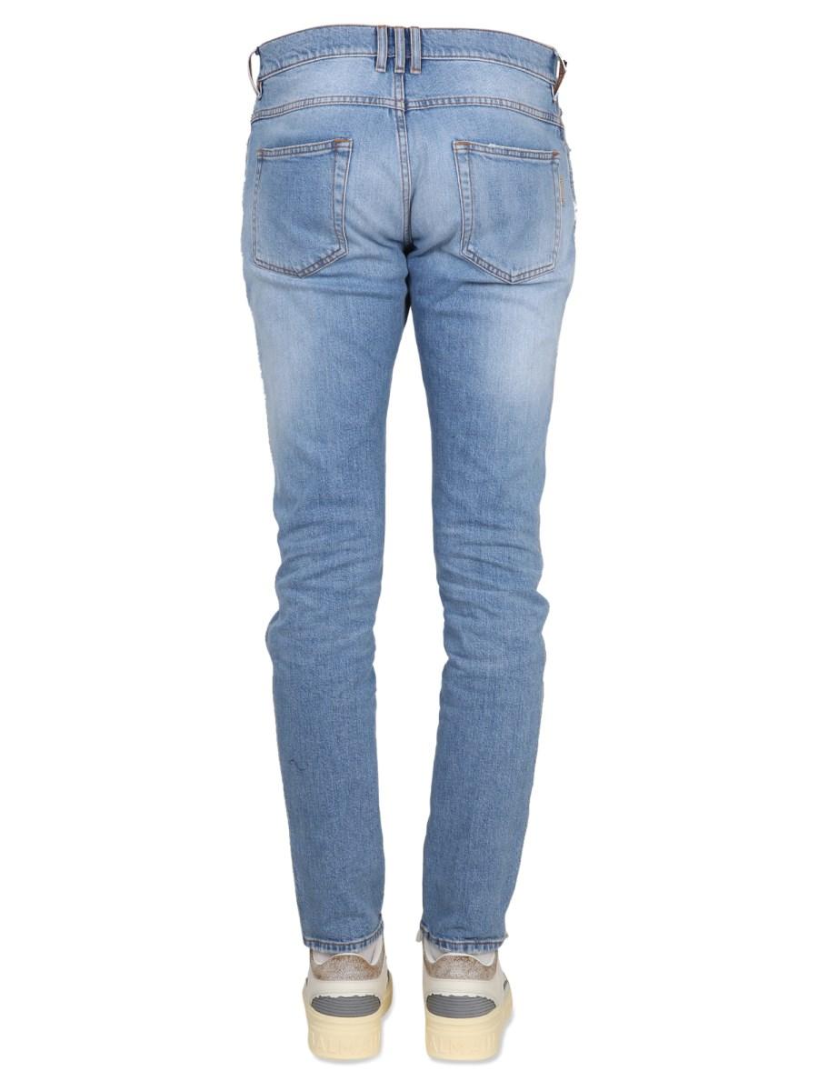 BALMAIN JEANS SLIM FIT IN DENIM DI COTONE