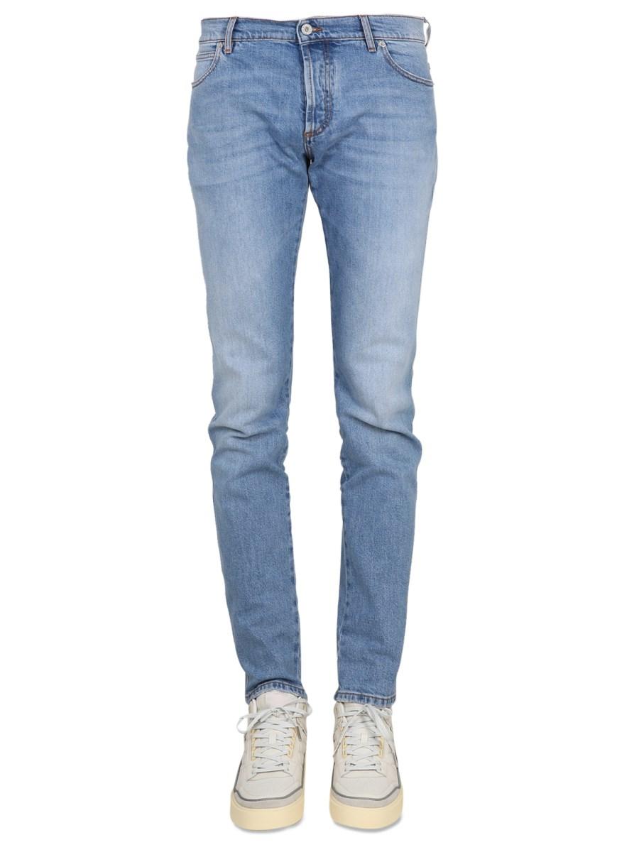 BALMAIN JEANS SLIM FIT IN DENIM DI COTONE