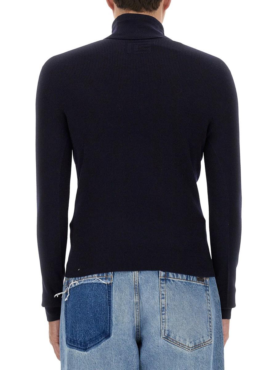 BALMAIN MAGLIA A COLLO ALTO IN COTONE BIOLOGICO