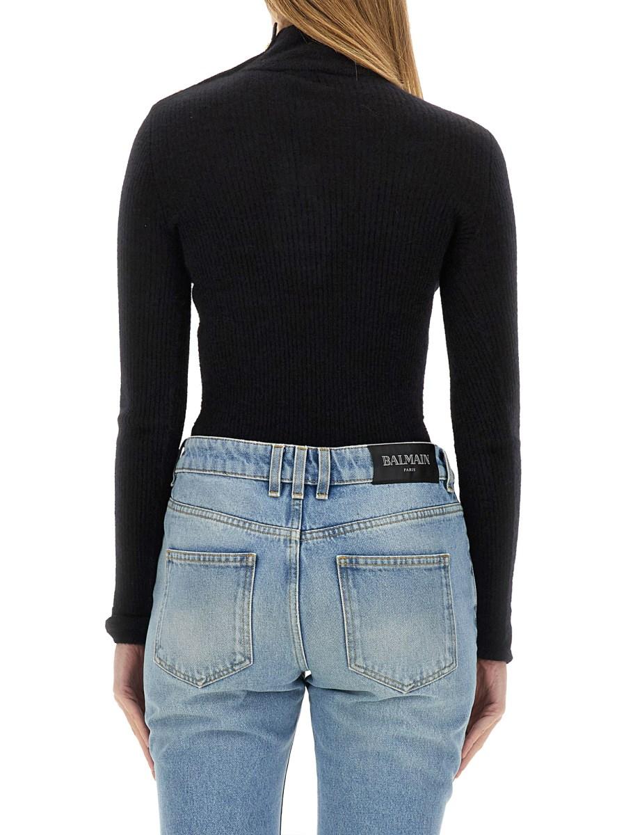 BALMAIN MAGLIA CON BOTTONI GOFFRATI
