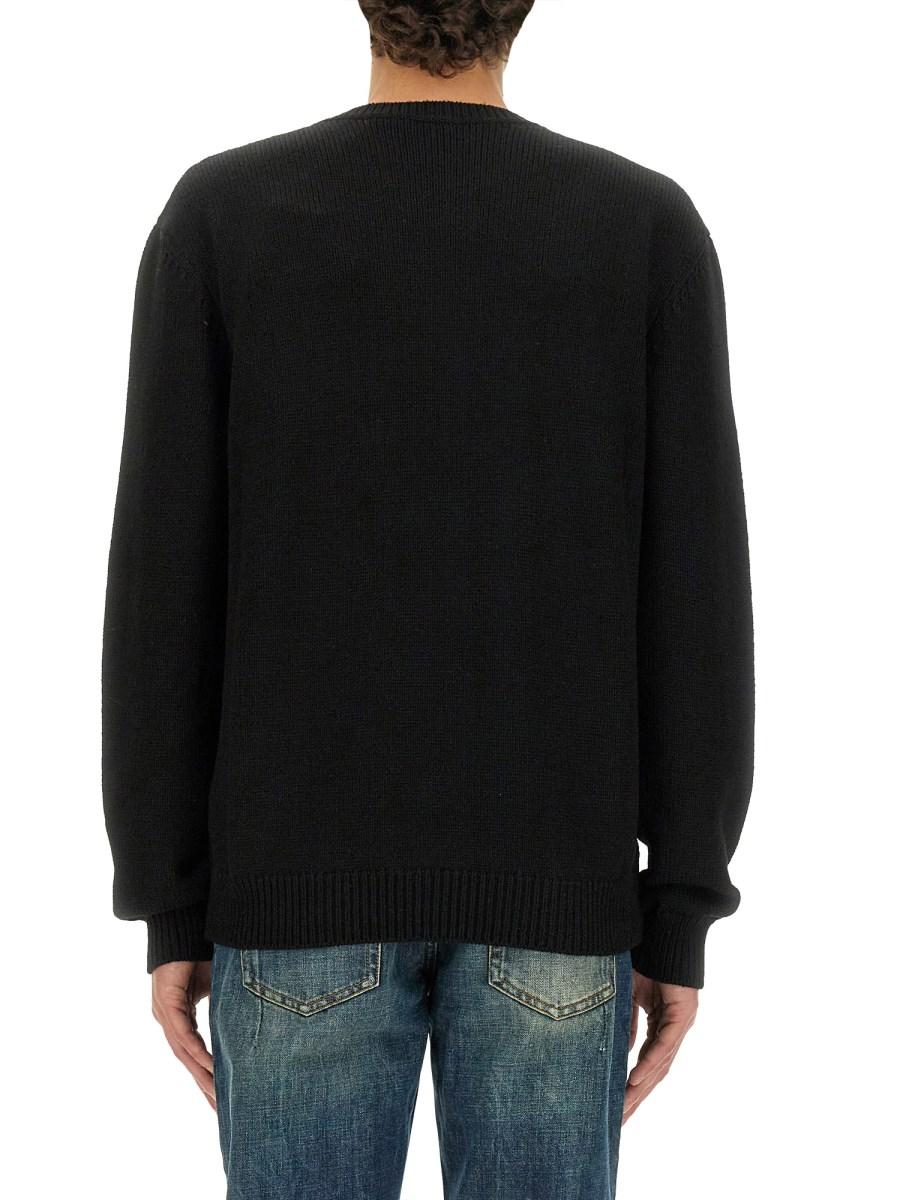 BALMAIN MAGLIA IN LANA CON LOGO