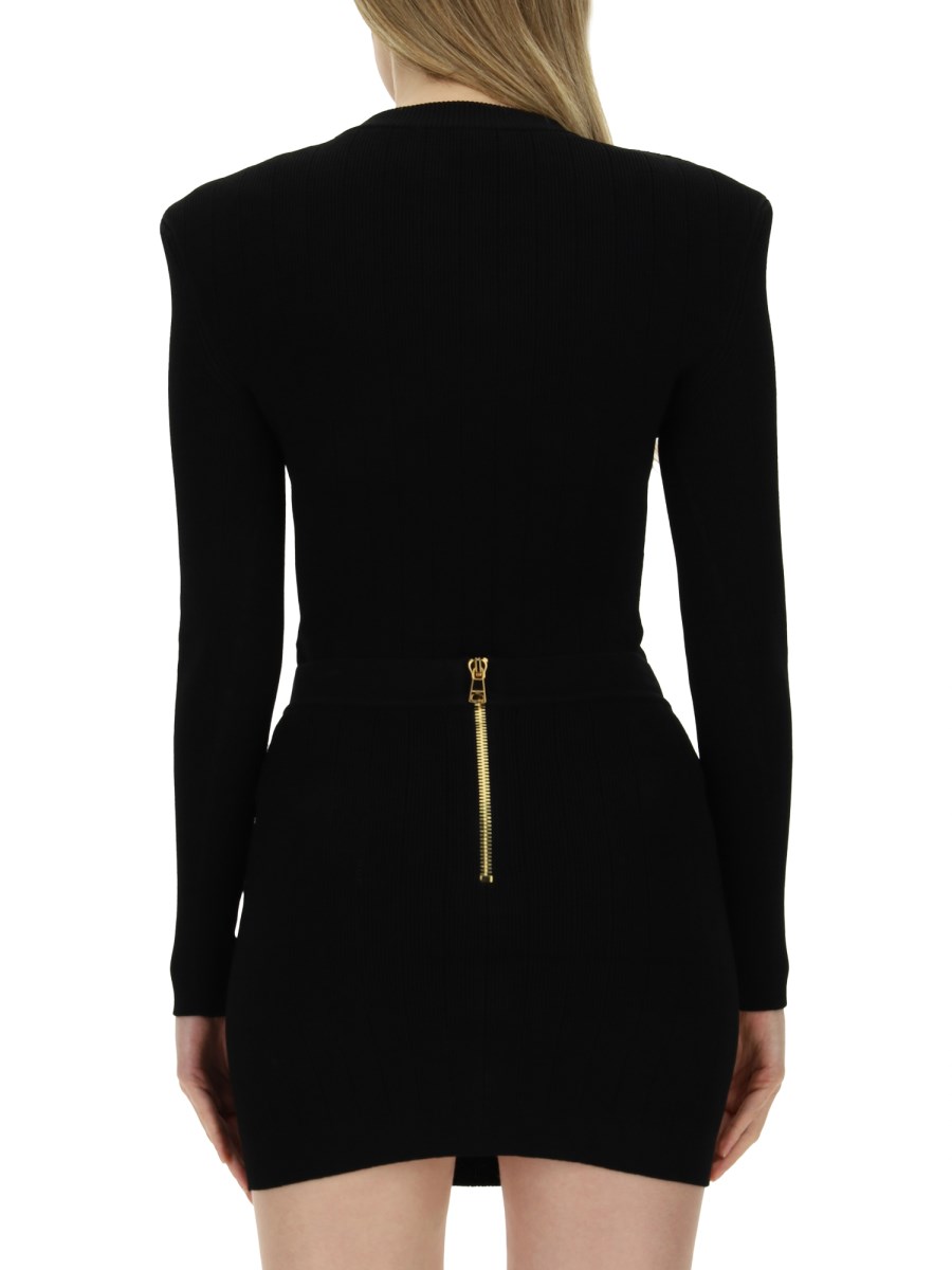 BALMAIN MAGLIA IN VISCOSA CON BOTTONI ICONICI