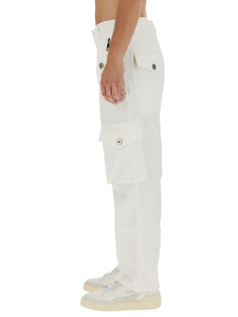 BALMAIN PANTALONE CARGO IN COTONE