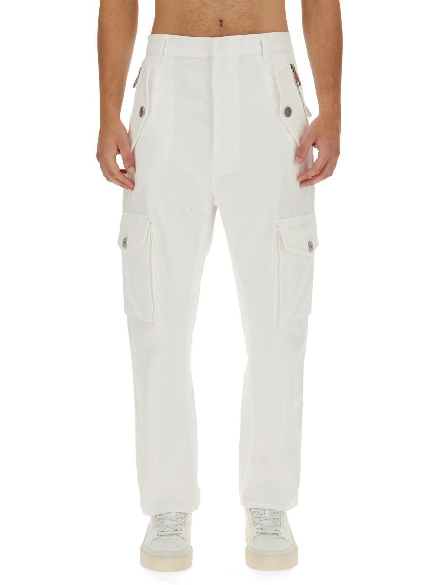 BALMAIN PANTALONE CARGO IN COTONE