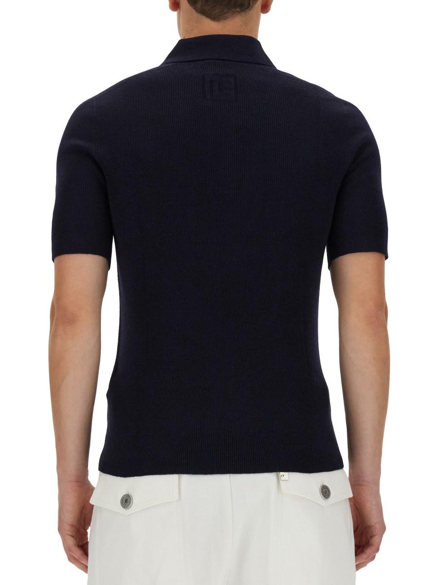 BALMAIN POLO CON PATCH LOGO