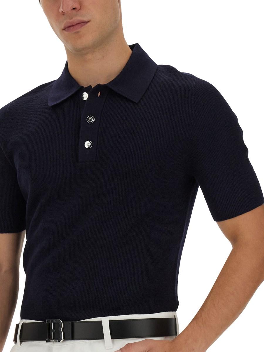 BALMAIN POLO CON PATCH LOGO