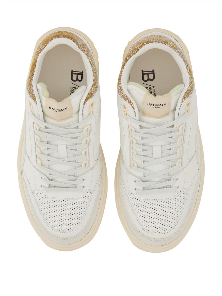 BALMAIN SNEAKER B-COURT MID IN PELLE