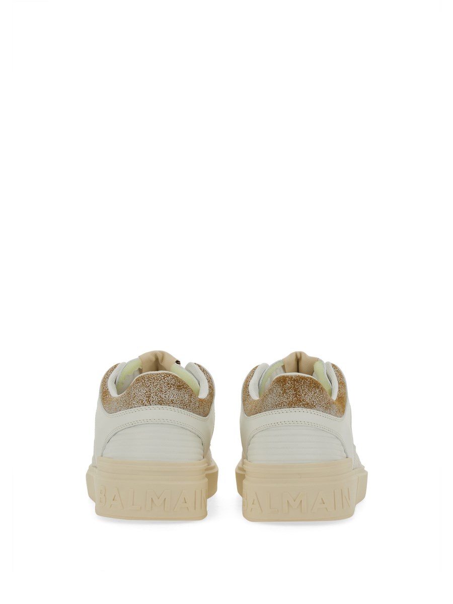BALMAIN SNEAKER B-COURT MID IN PELLE