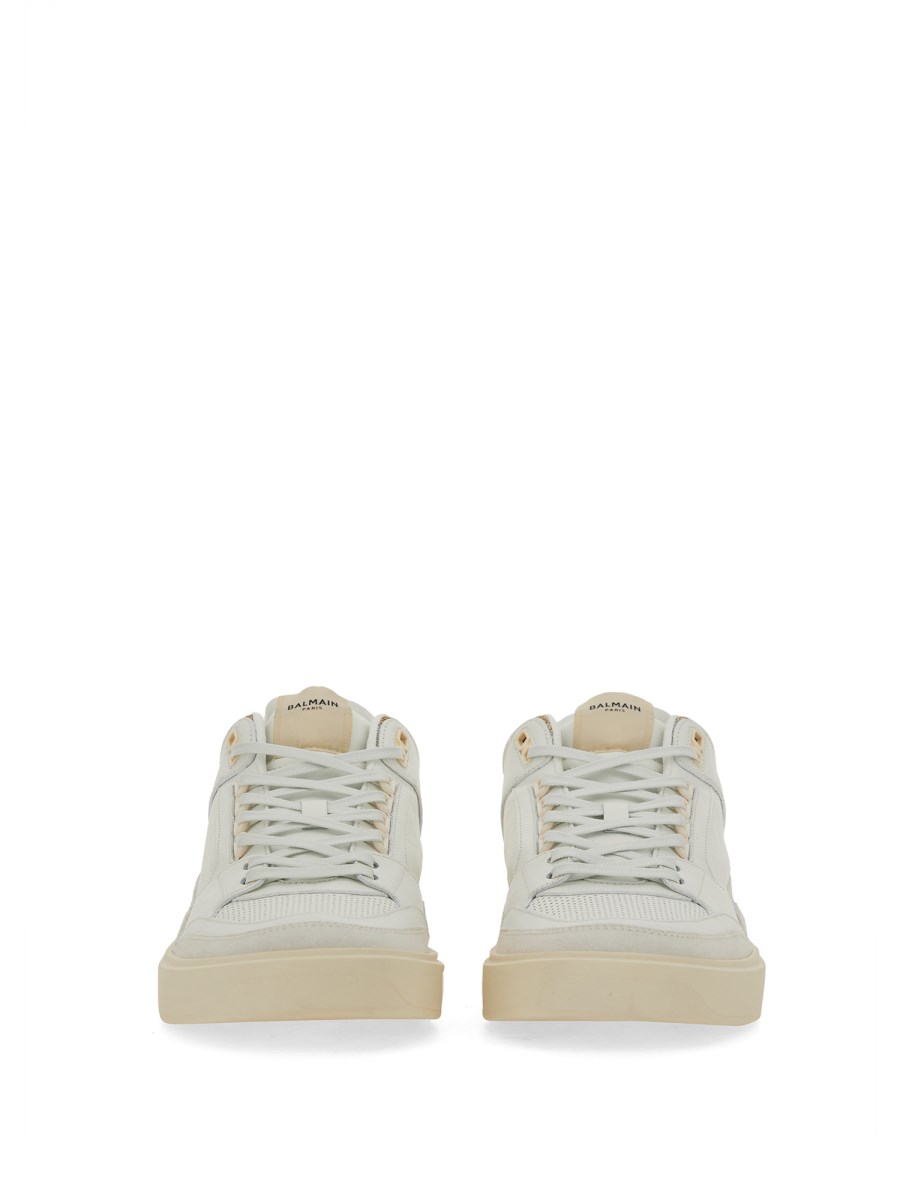BALMAIN SNEAKER B-COURT MID IN PELLE