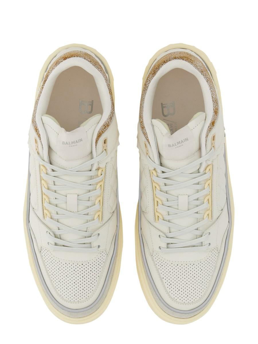 BALMAIN SNEAKER IN PELLE BIANCA