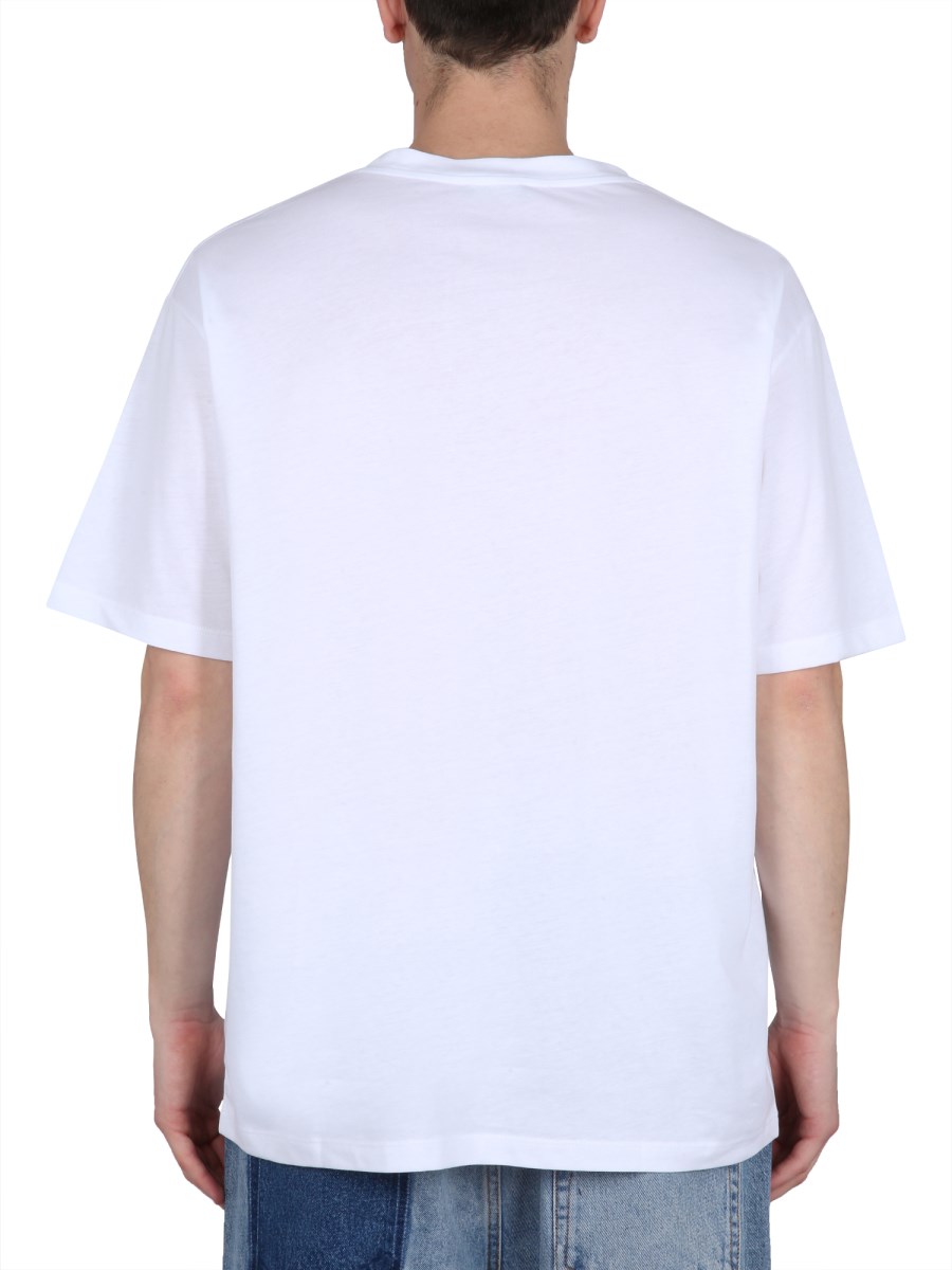 BALMAIN T-SHIRT IN COTONE CON STAMPA LOGO