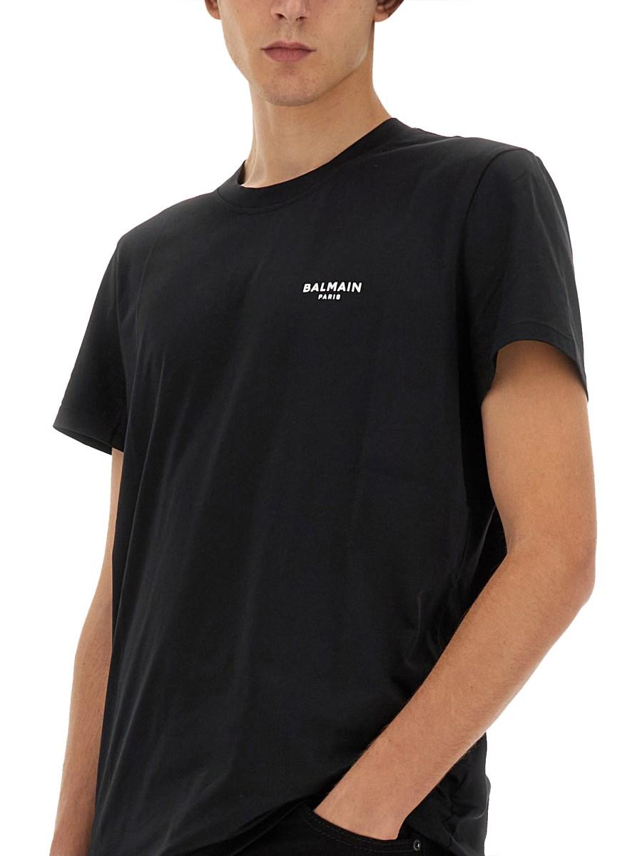 BALMAIN T-SHIRT IN JERSEY DI COTONE CON LOGO