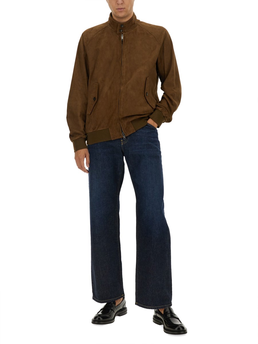 BARACUTA GIACCA "G9" IN PELLE SCAMOSCIATA