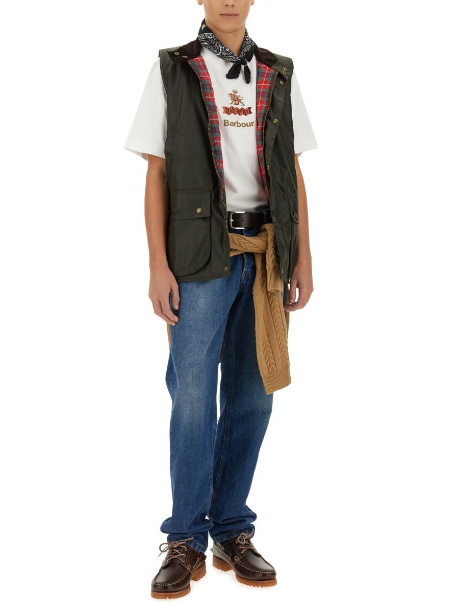 BARACUTA X BARBOUR T-SHIRT IN JERSEY CON LOGO