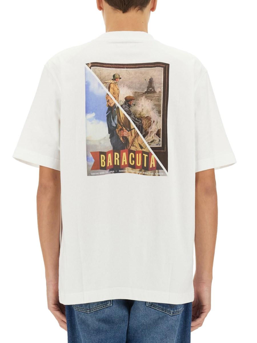 BARACUTA X BARBOUR T-SHIRT IN JERSEY CON LOGO