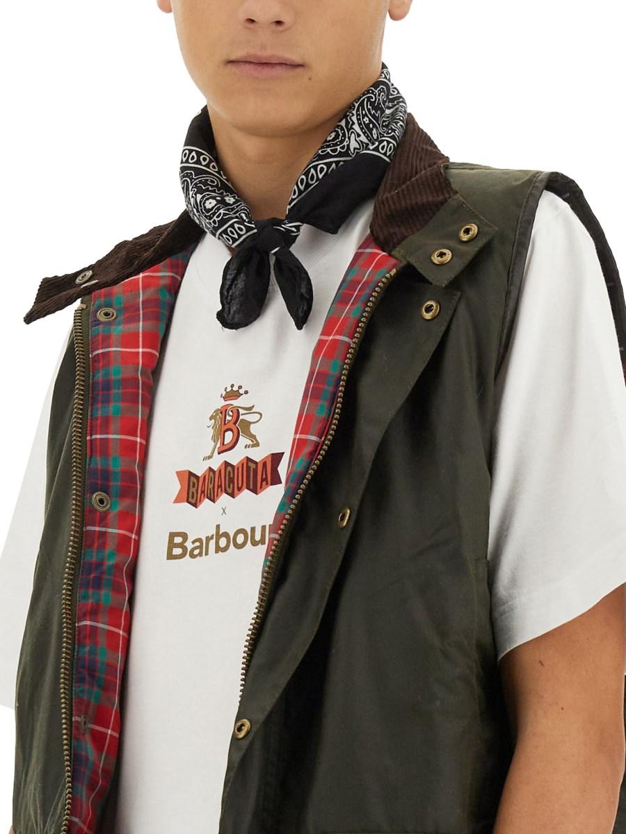 BARACUTA X BARBOUR T-SHIRT IN JERSEY CON LOGO