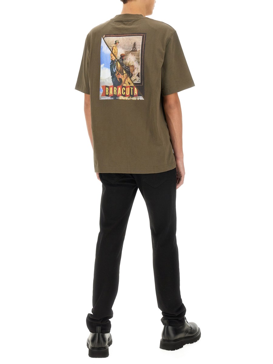 BARACUTA X BARBOUR T-SHIRT IN JERSEY CON LOGO