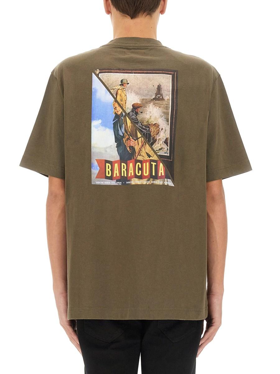 BARACUTA X BARBOUR T-SHIRT IN JERSEY CON LOGO
