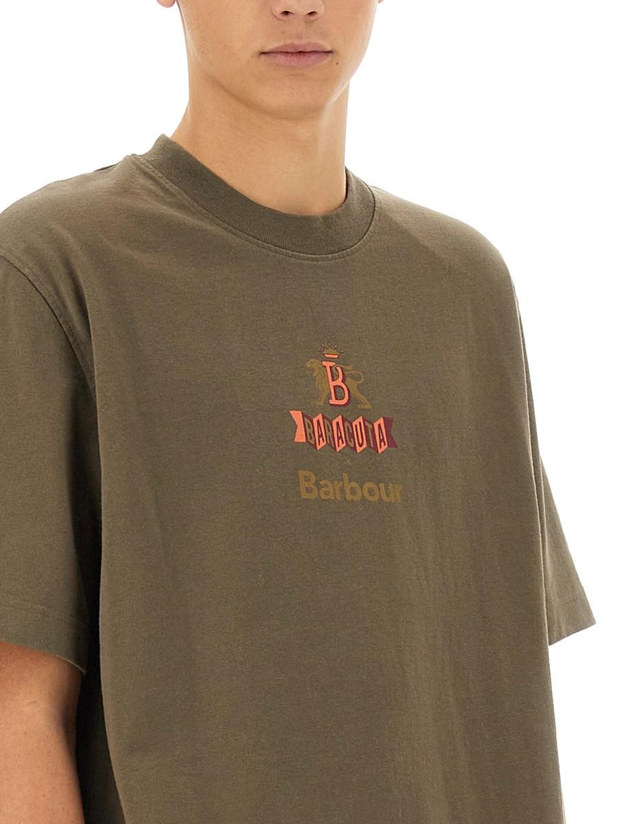 BARACUTA X BARBOUR T-SHIRT IN JERSEY CON LOGO