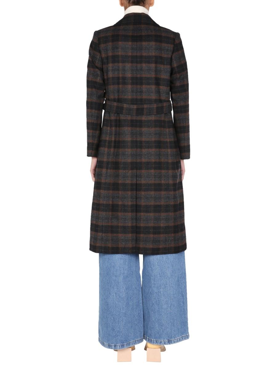 BARBOUR CAPPOTTO IN LANA CON MOTIVO A TARTAN