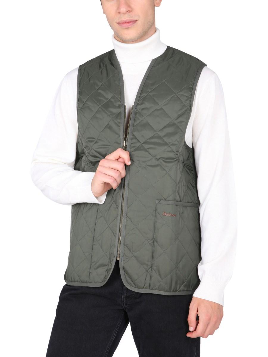 BARBOUR GILET IN NYLON TRAPUNTATO CON ZIP