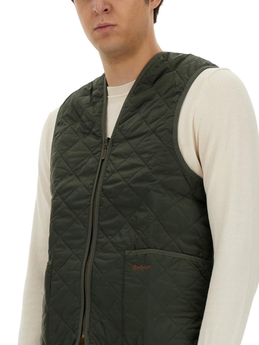 BARBOUR GILET TRAPUNTATO CON ZIP