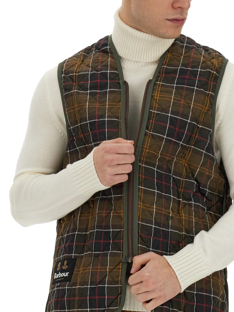 BARBOUR GILET TRAPUNTATO CON ZIP