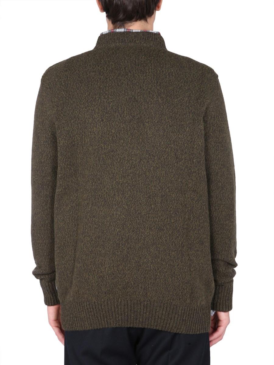 BARBOUR MAGLIA SID GIROCOLLO IN MISTO LANA
