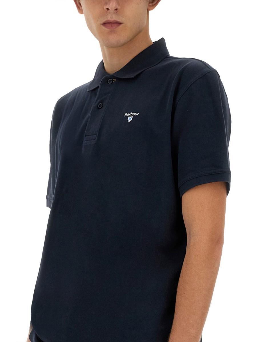 BARBOUR POLO IN PIQUÉ DI COTONE CON RICAMO LOGO