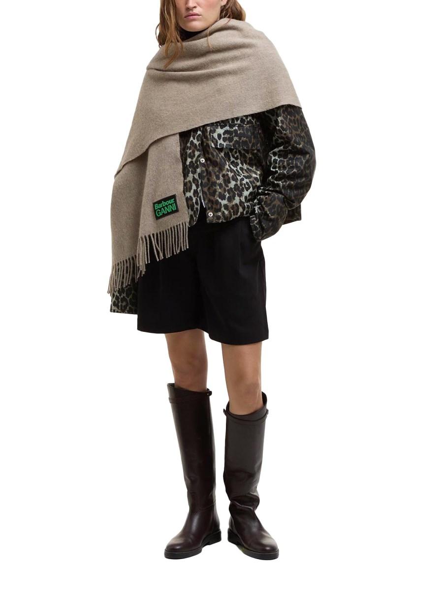 BARBOUR X GANNI SCIARPA IN LANA GANNI X BARBOUR
