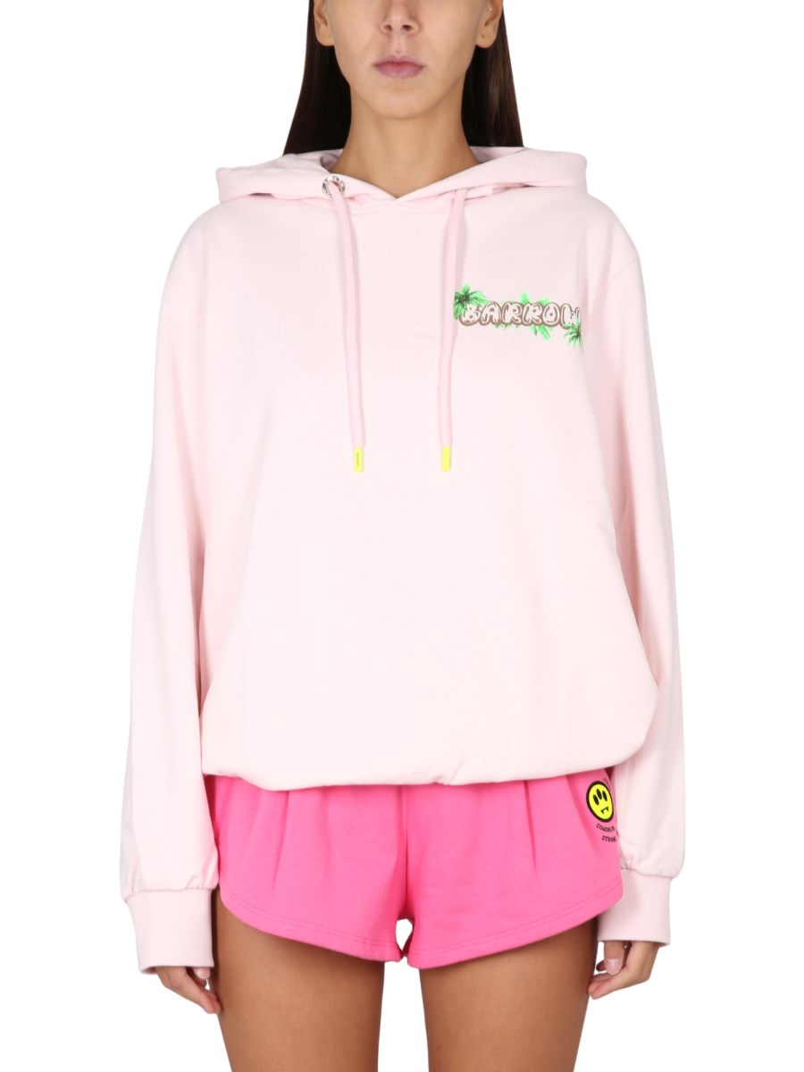 BARROW FELPA IN COTONE CON STAMPA LOGO