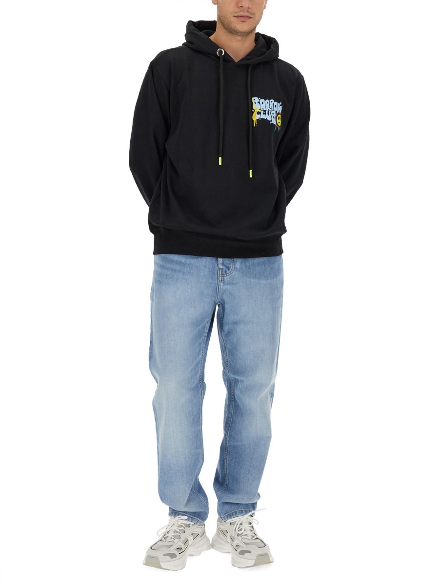 BARROW FELPA IN COTONE CON STAMPA LOGO