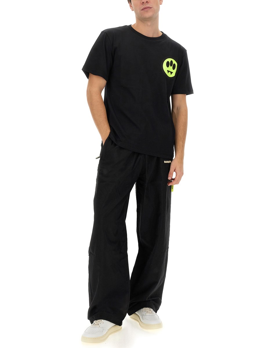 BARROW PANTALONE JOGGING IN NYLON CON LOGO