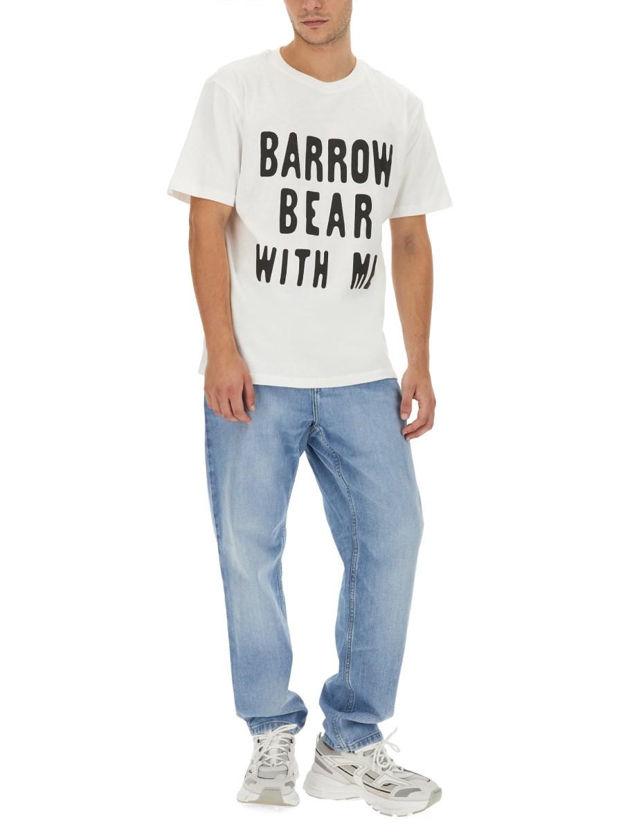 BARROW T-SHIRT IN JERSEY DI COTONE CON STAMPA LOGO