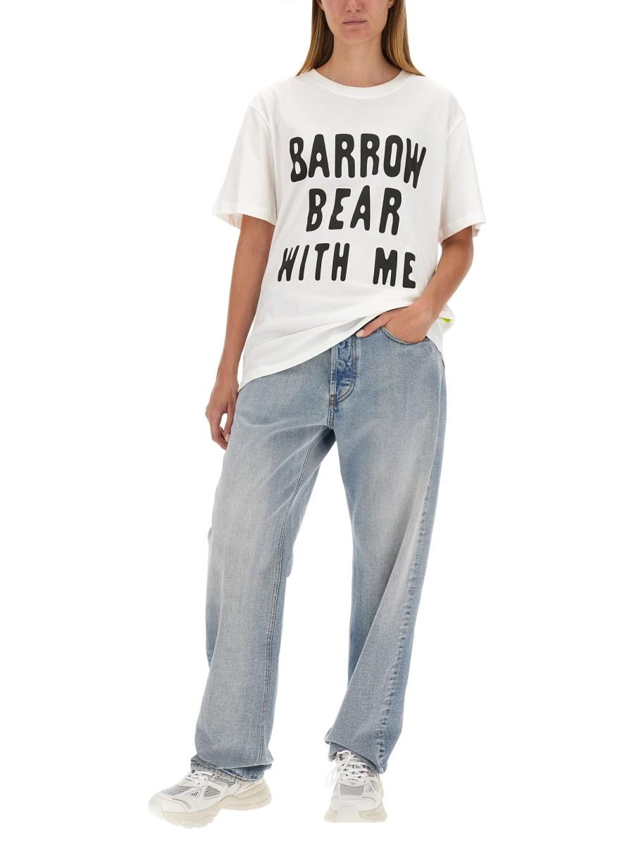 BARROW T-SHIRT IN JERSEY DI COTONE CON STAMPA LOGO