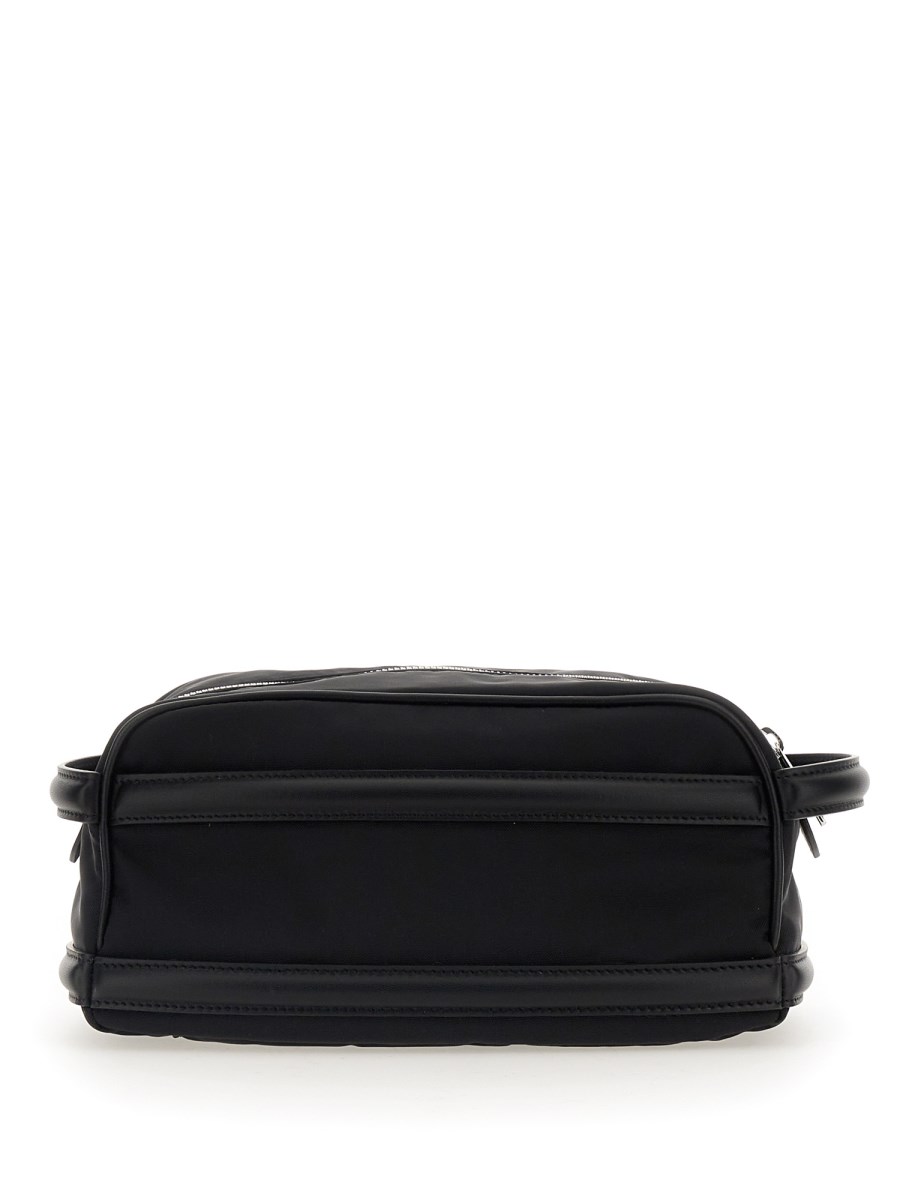 ALEXANDER McQUEEN BEAUTY CASE IN NAPPA E NYLON CON LOGO