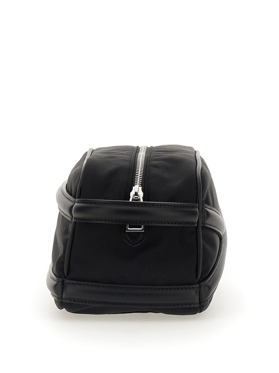 ALEXANDER McQUEEN BEAUTY CASE IN NAPPA E NYLON CON LOGO