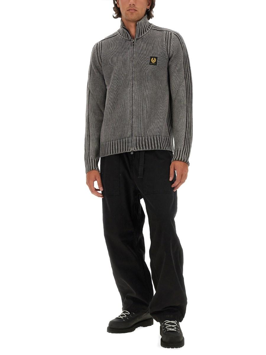 BELSTAFF CARDIGAN IN LANA CON ZIP