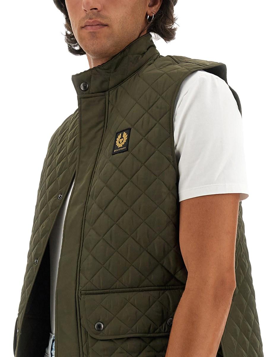 BELSTAFF GILET ICON IN NYLON TRAPUNTATO