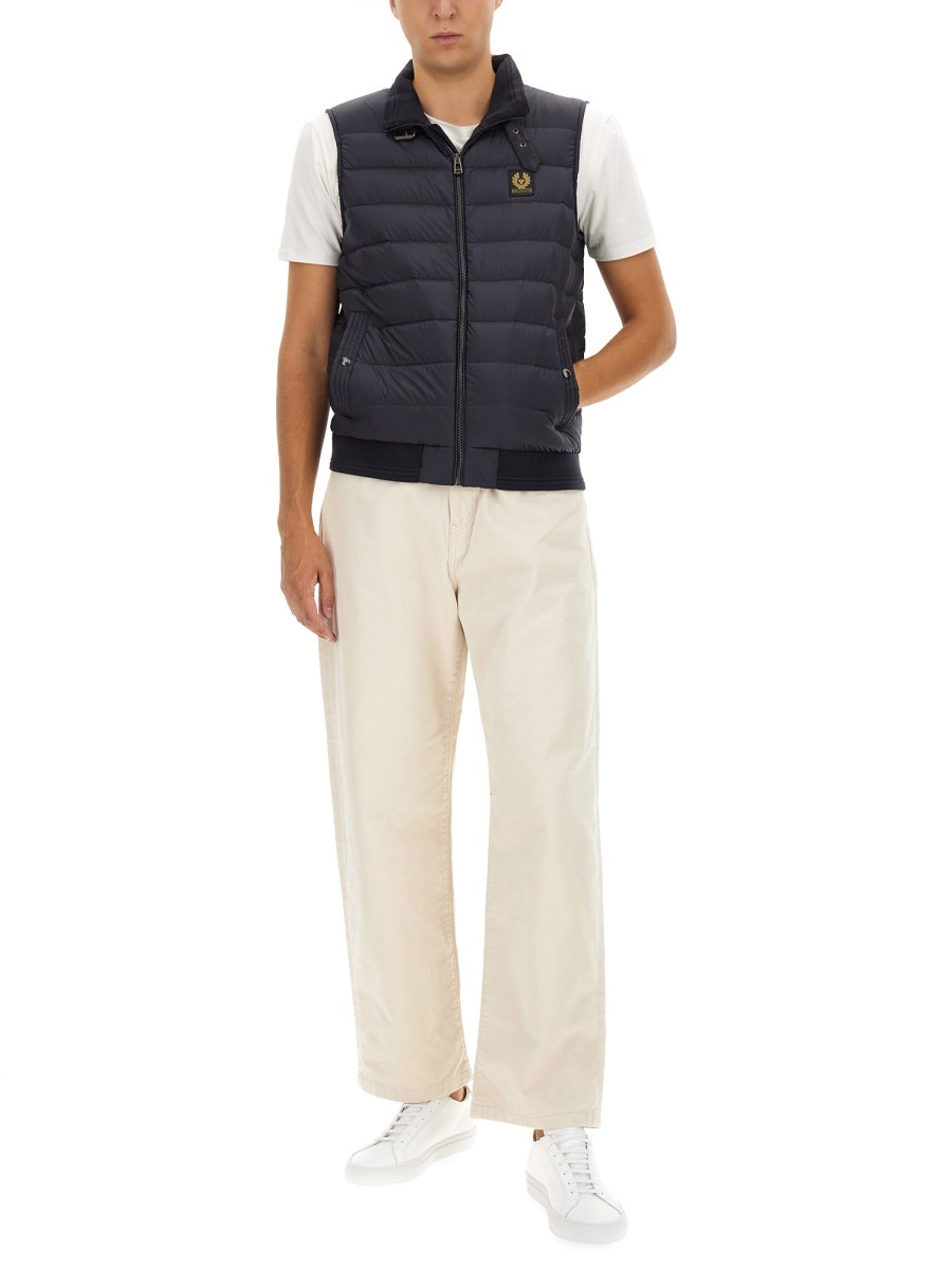 BELSTAFF GILET PIUMINO CON LOGO