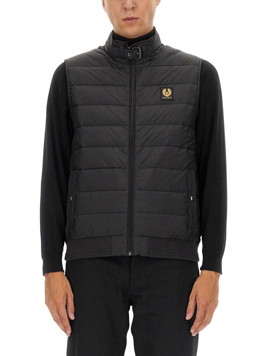 BELSTAFF GILET PIUMINO CON LOGO
