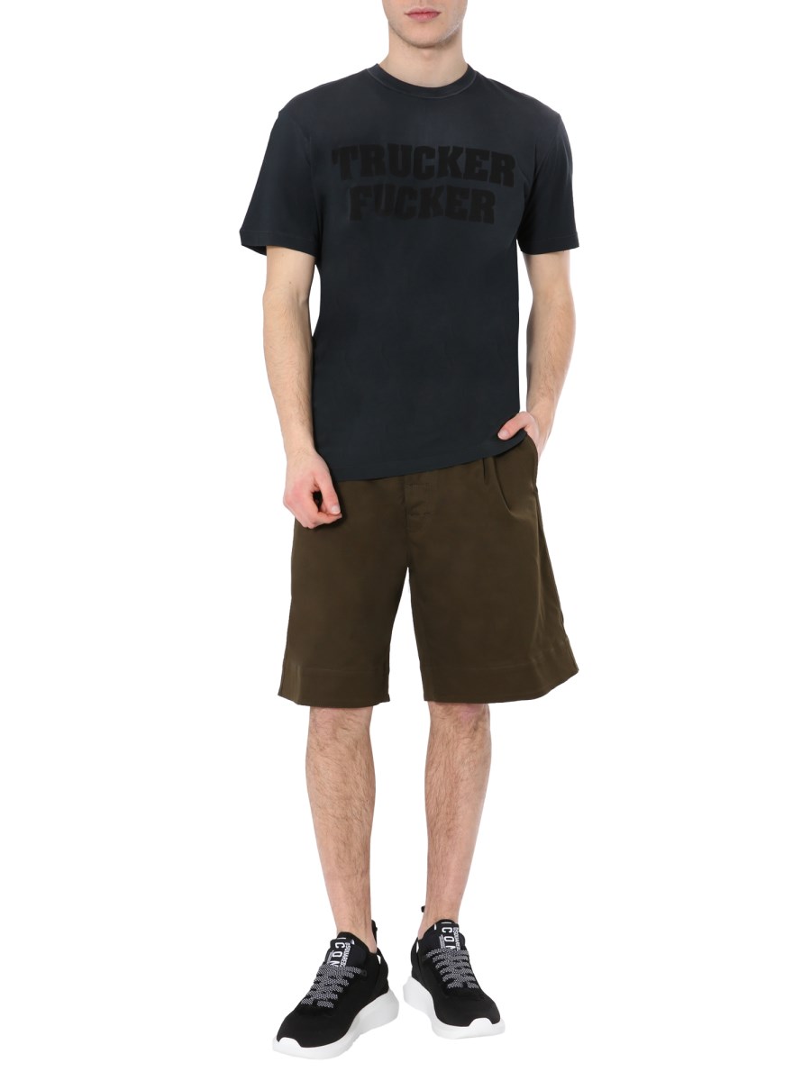 DSQUARED BERMUDA "AVIATOR" REGULAR FIT IN GABARDINE DI COTONE
